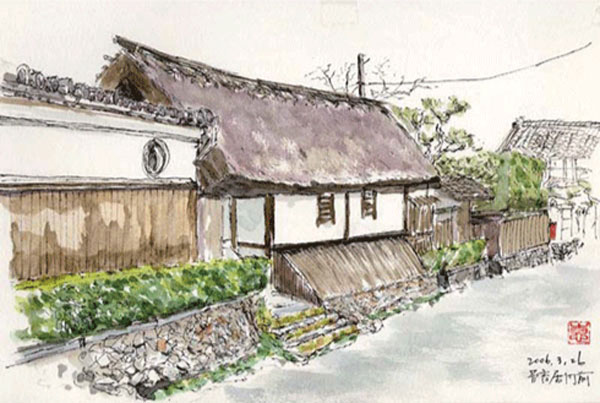 苔香居門前の写生｜A sketch in front of the TAIKOUKYO